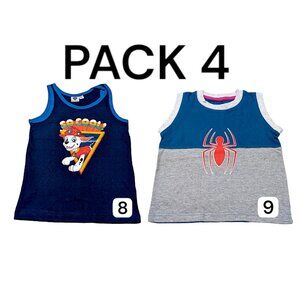4T Paw patrol/Spiderman/Wish kids character tanksNWOT choose a pack